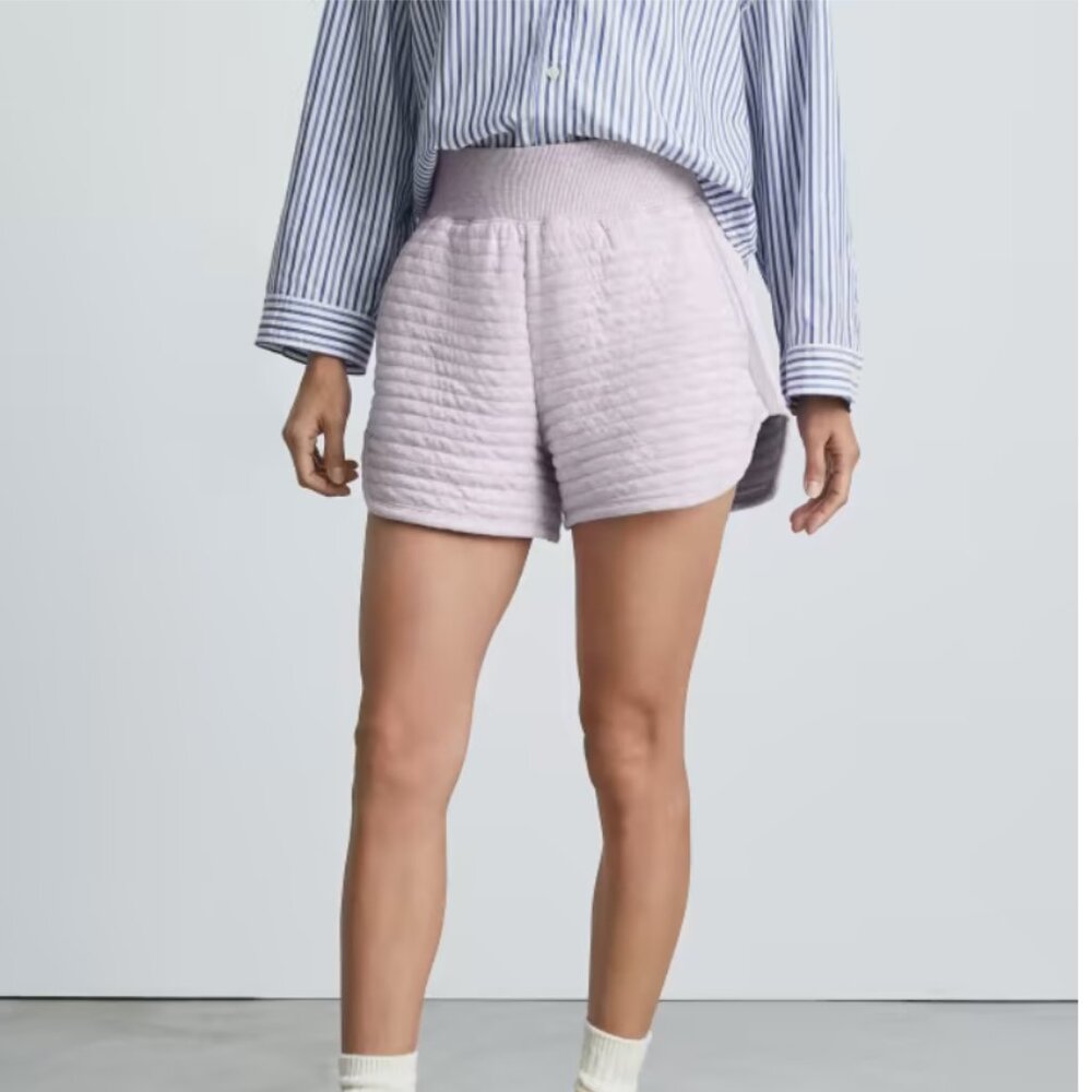 Everlane The Organic Cotton Quilted Short, Orchid -- XXS